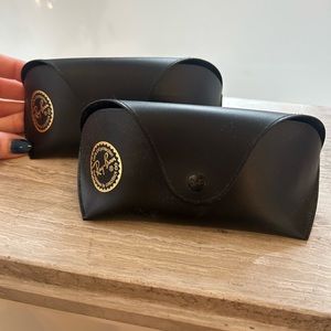 Set of 2 Ray-Ban sunglasses cases.